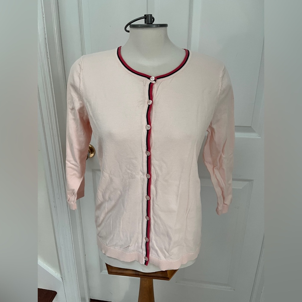 Talbots Chic Pink Cardigan size large